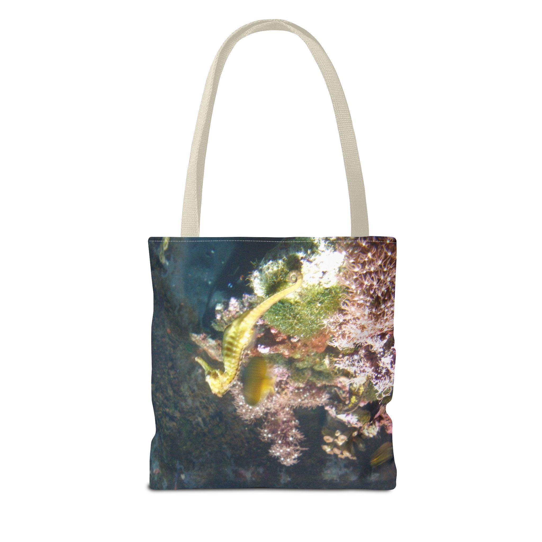 Underwater Serenity Seahorse Tote Bag - Ocean-Inspired Design for Marine Life Lovers